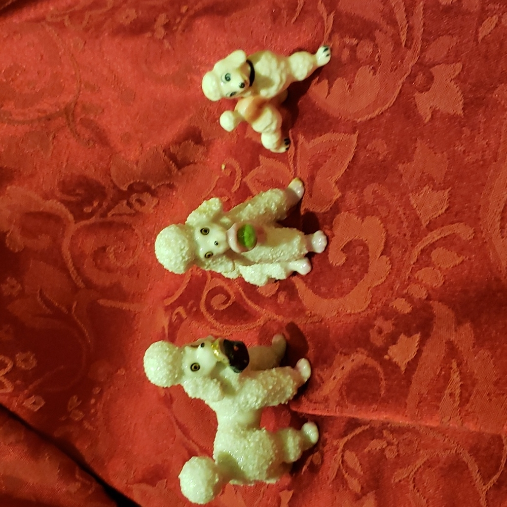 Antique poodle figurines from Japan